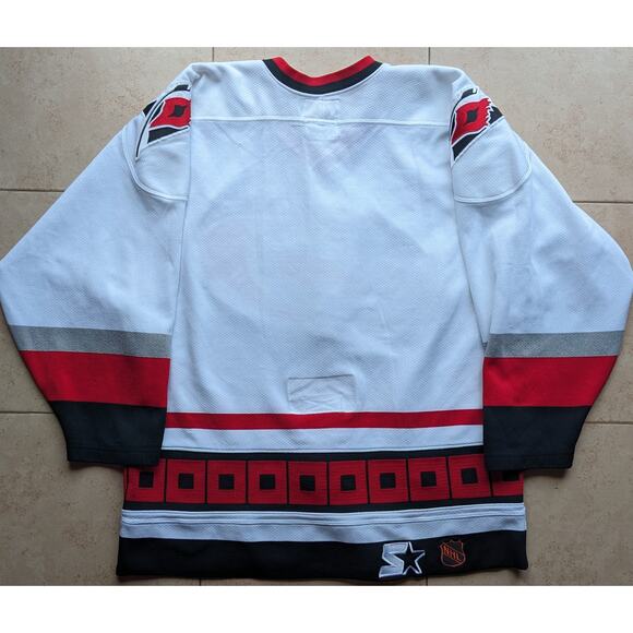 Carolina Hurricanes 1997-99 STARTER jersey AUTHENTIC 48-R M white NHL hockey vtg - Picture 7 of 11